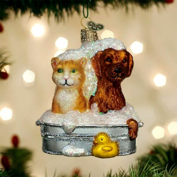Bubble Bath Buddies Christmas Ornament |Old World Christmas| NWT - Picture 1 of 6